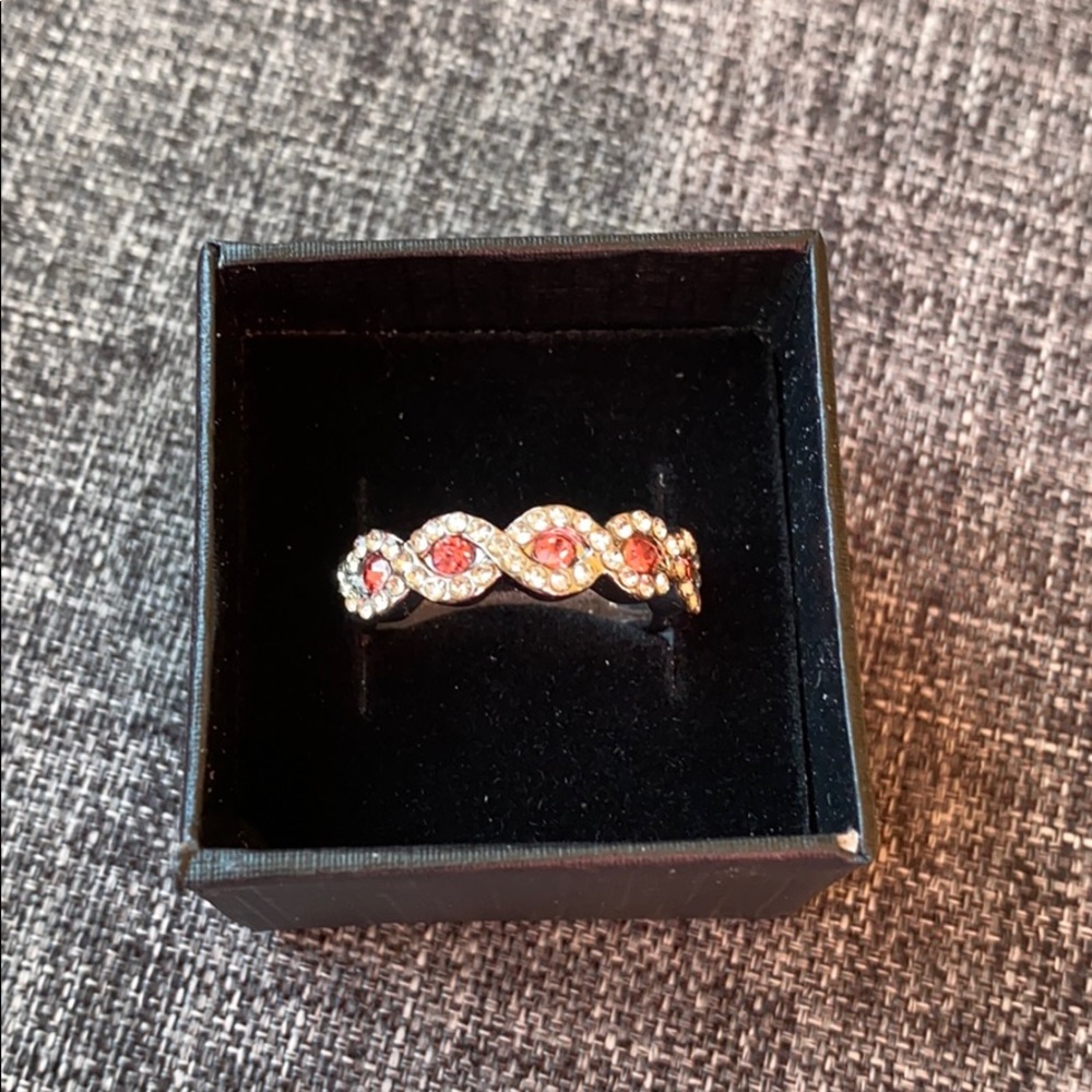 Infinity cross cross sterling silver ring